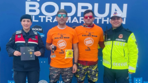 Muğla’nın Bodrum ilçesinde düzenlenen 7. Bodrum Ultra Maratonu’nda İl Jandarma