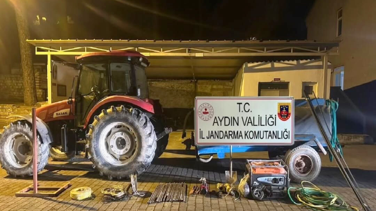 Aydın’ın Germencik ilçesinde, kaçak kazı yaptığı belirlenen 7 kişi, İlçe