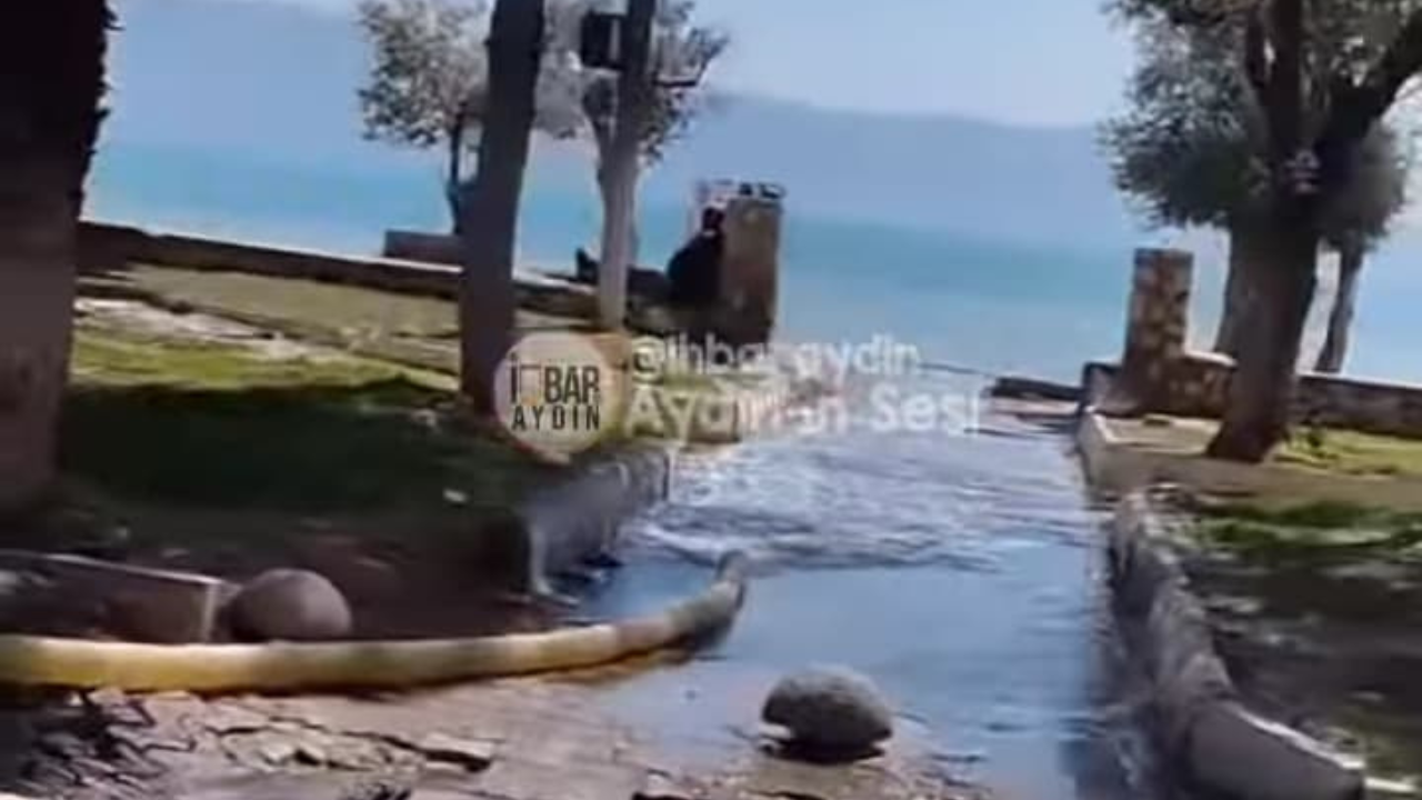 Didim’de bir sitenin denize doğrudan lağım suyu boşalttığına dair görüntüler