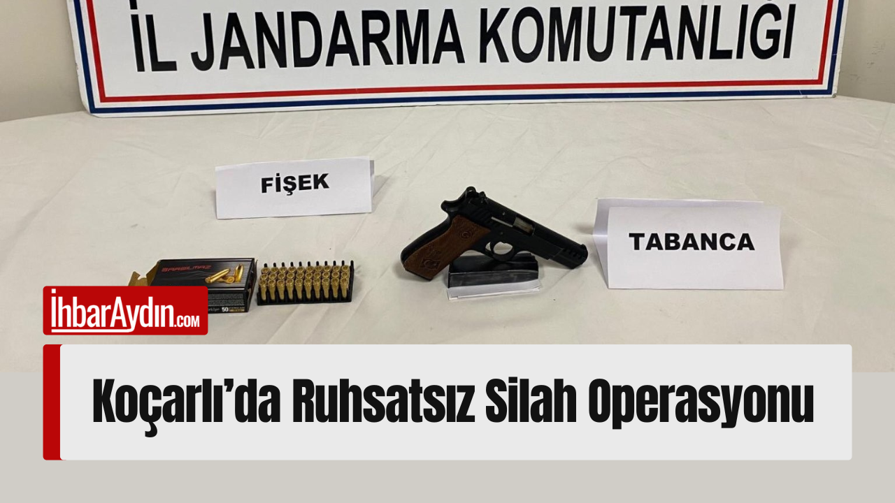 Aydın’ın Koçarlı ilçesinde ruhsatsız silah taşıyan şahıslara yönelik jandarma ekipleri