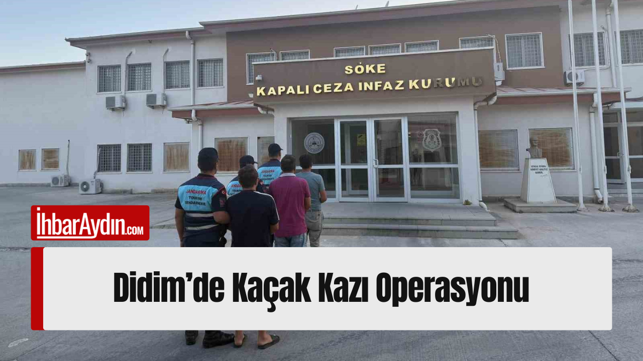 Aydın’ın Didim ilçesinde tarihi eser bulmak amacıyla izinsiz kazı yapan