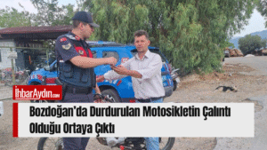 Aydın’ın Bozdoğan ilçesinde jandarma ekiplerince gerçekleştirilen yol kontrol uygulamasında çalıntı