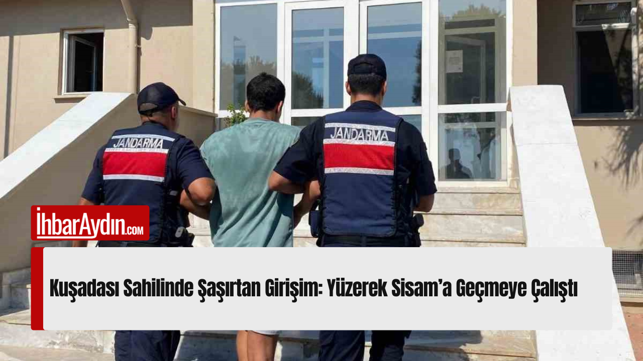 Aydın’ın Kuşadası ilçesinde, Yunanistan’ın Sisam Adası’na yüzerek geçmeye çalışan bir