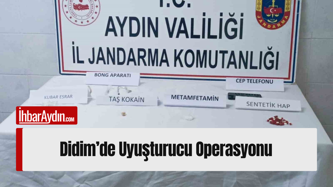 Aydın’ın Didim ilçesinde jandarma ekipleri tarafından uyuşturucu madde ticaretine yönelik