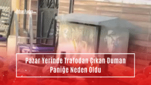 Aydın’da pazar yerinde bulunan bir trafodan henüz bilinmeyen bir nedenle