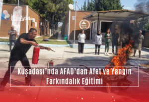 Aydın AFAD ekipleri tarafından Kuşadası Davutlar Gençlik Kampı’nda personel ve