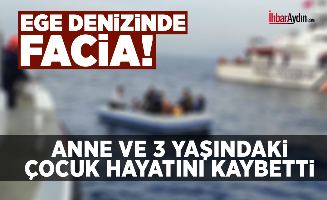 Didim açıklarında düzensiz göçmenleri taşıyan bottan düşen anne ve 3