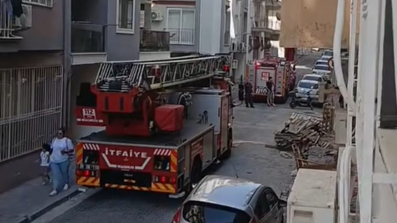 Aydın’ın Efeler ilçesi Hasan Efendi Mahallesi’nde, inşaat halindeki bir binaya