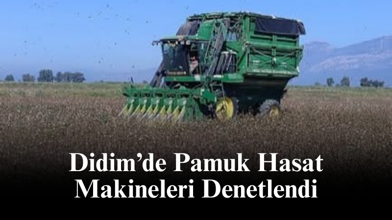 Didim Tarım ve Orman Müdürlüğü ekipleri, ilçedeki pamuk ekim alanlarında