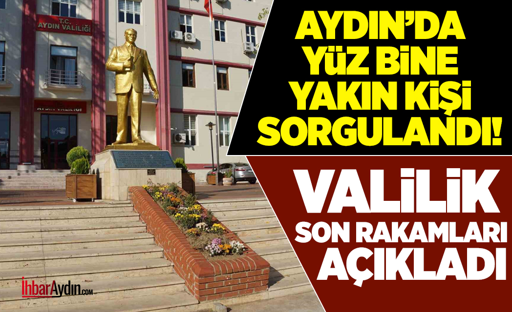 Aydın Valiliği tarafından son 1 haftalık asayiş bilançosu açıklandı. İl