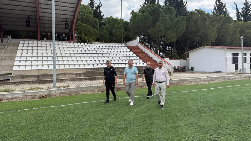 Aydın Gençlik ve Spor İl Müdürü, Kuyucak İlçe Stadyumu’nda devam