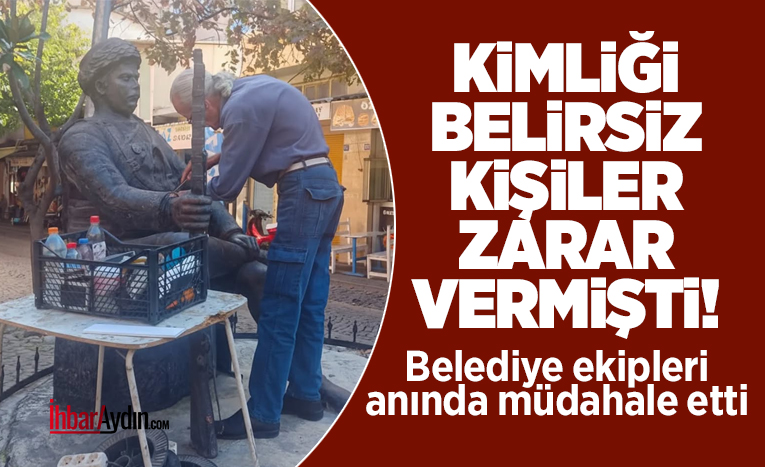 Aydın’ın Efeler ilçesinde tarihi hasır pazarında bulunan ve kamasına zarar