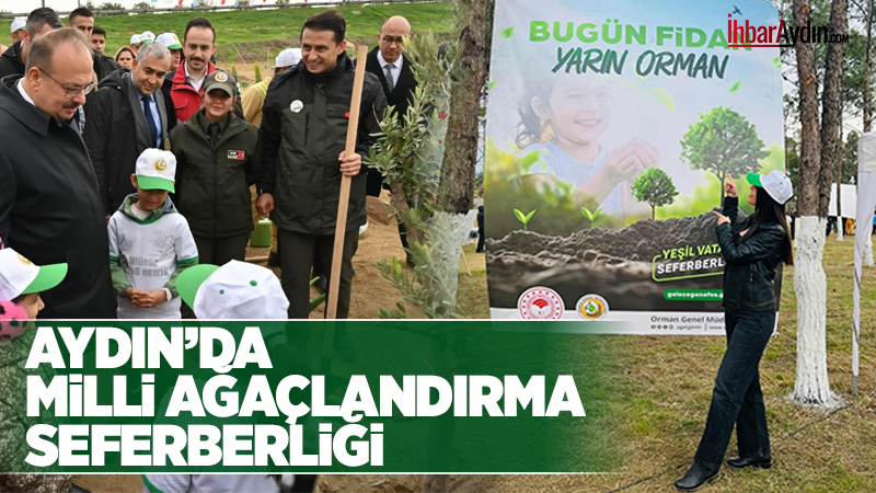 Aydın’da 11 Kasım Milli Ağaçlandırma Günü kapsamında 17 farklı noktada