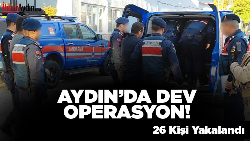 Aydın İl Jandarma Komutanlığı, aranan şahıslara yönelik düzenlediği&nbsp;kapsamlı&nbsp;operasyonla&nbsp;26 kişiyi yakaladı.