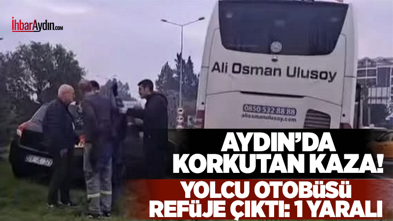 Söke’de yolcu otobüsünün otomobile çarpması sonucu meydana gelen kazada araç