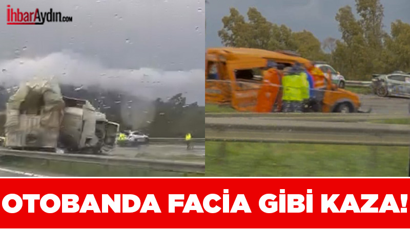 İzmir–Aydın Otoyolu’nda Selatin Tüneli girişinde zincirleme kaza meydana geldi. Bir