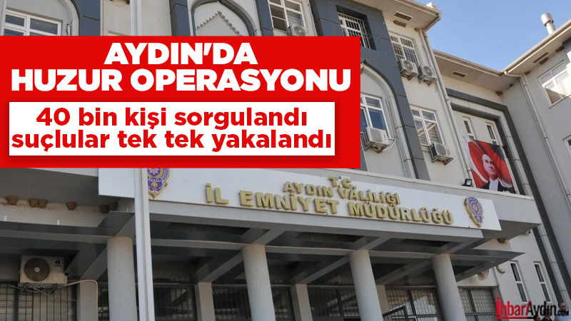 Aydın İl Emniyet Müdürlüğü, 22-28 Aralık 2025 tarihleri arasını kapsayan