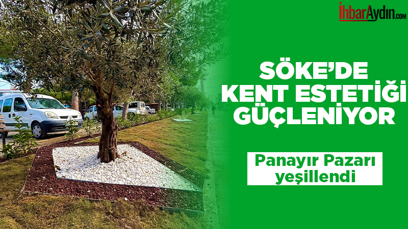 Söke Belediyesi, Albayrak Caddesi’ndeki yeşil alanda yaptığı peyzaj düzenlemesiyle bölgeye