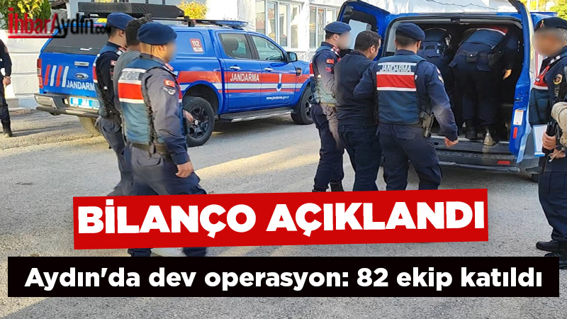 Aydın’da jandarma ekipleri, il genelinde eşzamanlı düzenlediği geniş kapsamlı operasyonlarla