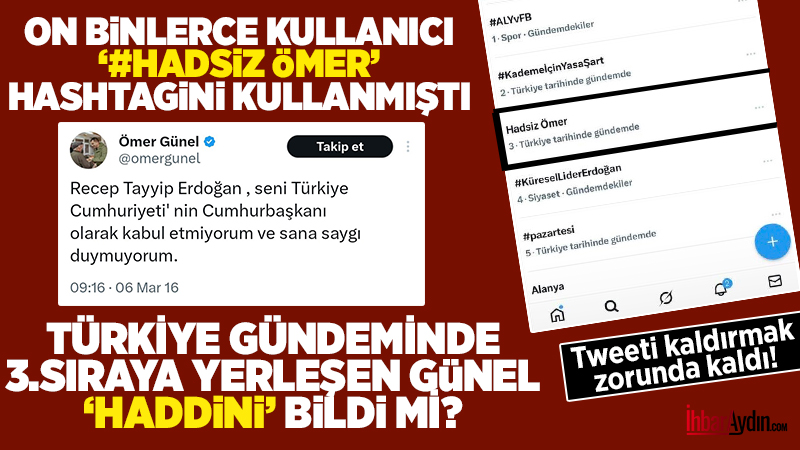 İhbar Aydın tarafından ortaya çıkarılan Kuşadası Belediye Başkanı Ömer Günel’in