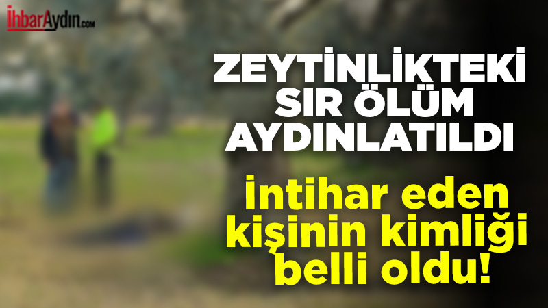Aydın’ın Köşk ilçesinde sabah saatlerinde bir zeytin ağacına asılı halde