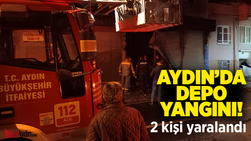 Efeler’e bağlı Mesudiye Mahallesinde bir depoda meydana gelen yangında 2