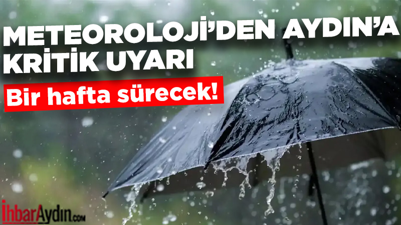 Meteoroloji’den gelen son raporlara göre Aydın, önümüzdeki bir hafta boyunca