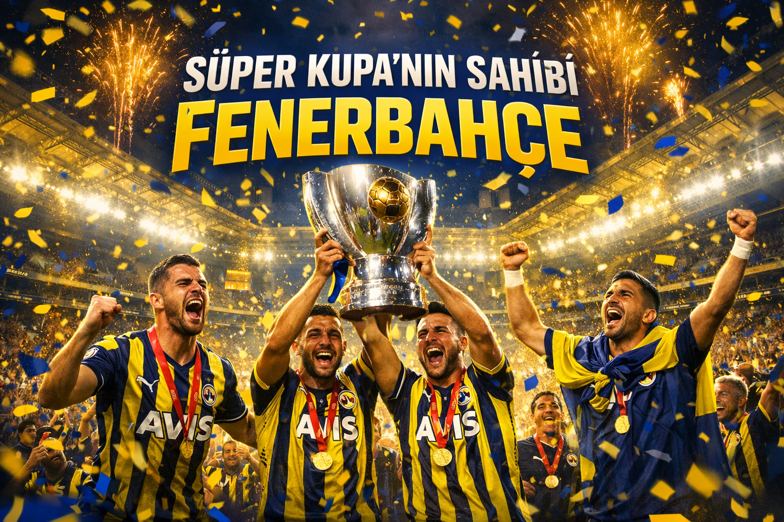 Fenerbahçe, Galatasaray’ı 2-0 mağlup ederek Süper Kupa’nın sahibi oldu. Süper