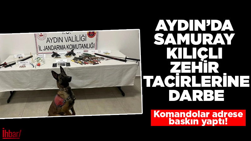 Aydın’ın İncirliova ilçesinde jandarma ekiplerinin iki ayrı adrese düzenlediği eş