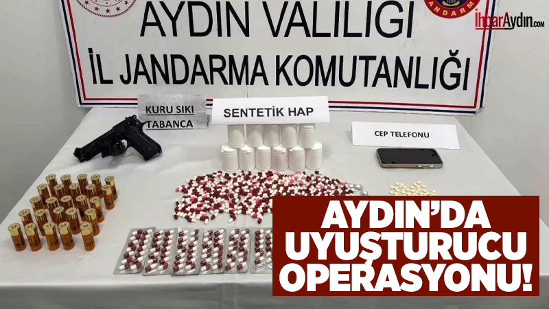 İncirliova ilçesinde gerçekleştirilen uyuşturucu operasyonunda, 702 adet sentetik hap ve