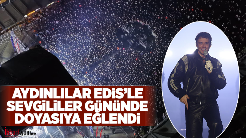 Aydın Büyükşehir Belediyesi’nin düzenlediği Sevgiler Günü konserinde sahne alan şarkıcı
