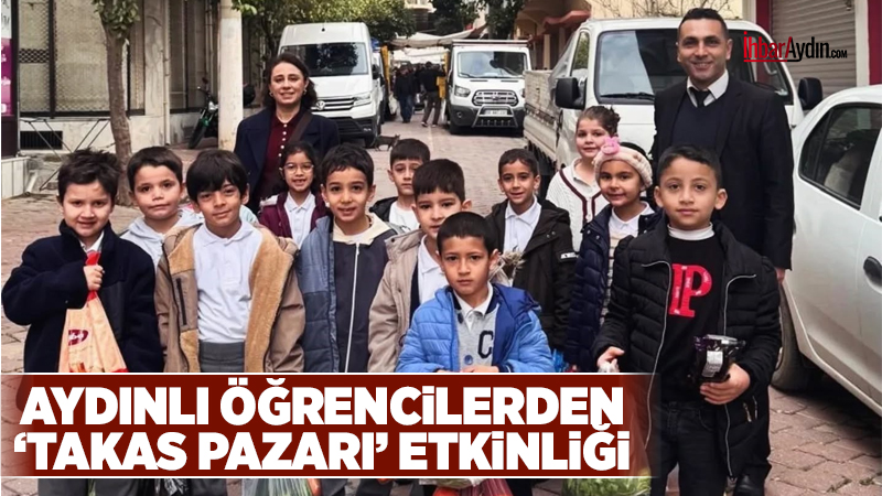 Aydın’ın Sultanhisar ilçesine bağlı Atça Mahallesi’nde Atça Atatürk İlkokulu öğrencileri,