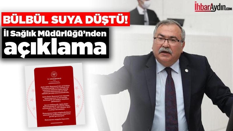 Aydın İl Sağlık Müdürlüğü, CHP Aydın Milletvekili Süleyman Bülbül tarafından