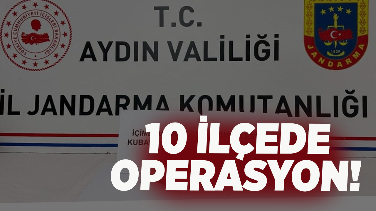 Aydın’da jandarma ekiplerince 10 ilçede düzenlenen torbacı operasyonlarında gözaltına alınan