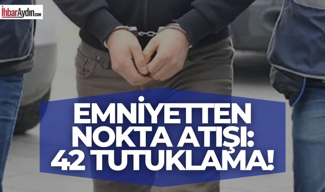 AYDIN’DA BÜYÜK OPERASYON: 94 Gözaltı, 42 Tutuklama Aydın’da emniyet ekiplerinin bir haftalık çalışmasında çok sayıda aranan şahıs