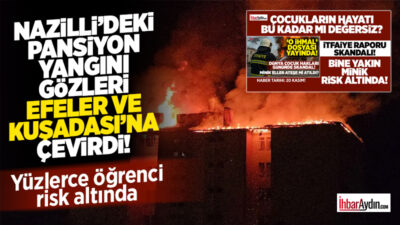 Nazilli ilçesinde bulunan Fen Lisesi Pansiyonu’nda çıkan yangın, gece saatlerinde