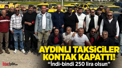 Efeler’de bulunan taksici esnafları Ayter Alanı’nda toplanarak, yetkililere seslerini duyurmak