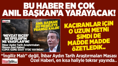 Efeler’de bulunan Nevzat Biçer Parkı’ndaki tarihi yapıların tapusunun Aydın Vakıflar