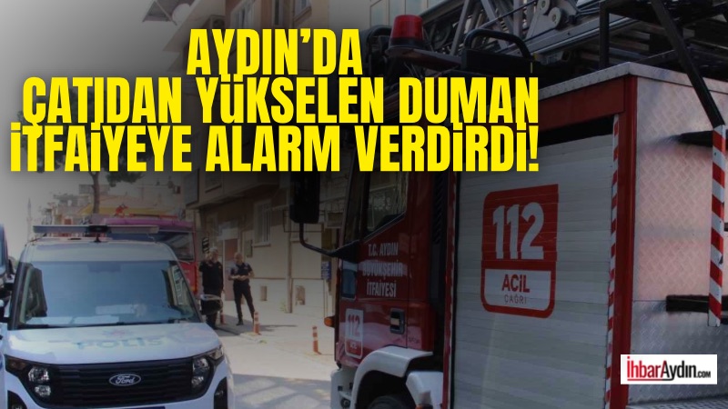 Aydın’ın Efeler ilçesinde bir kişi evinin çatısında bulunan eski kabloları