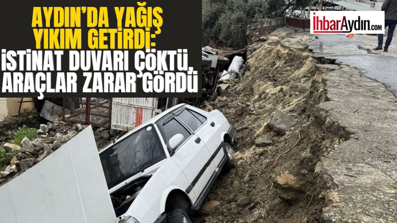 Aydın’ın Söke ilçesinde etkili olan sağanak yağış, günlük yaşamı olumsuz