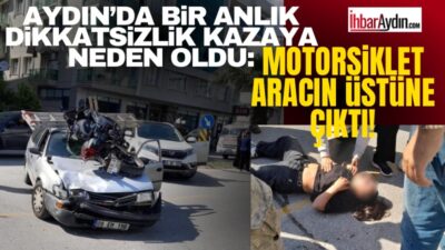 Efeler ilçesinde meydana gelen kazada motosiklet sürücüsü ölümden döndü. Kaza,