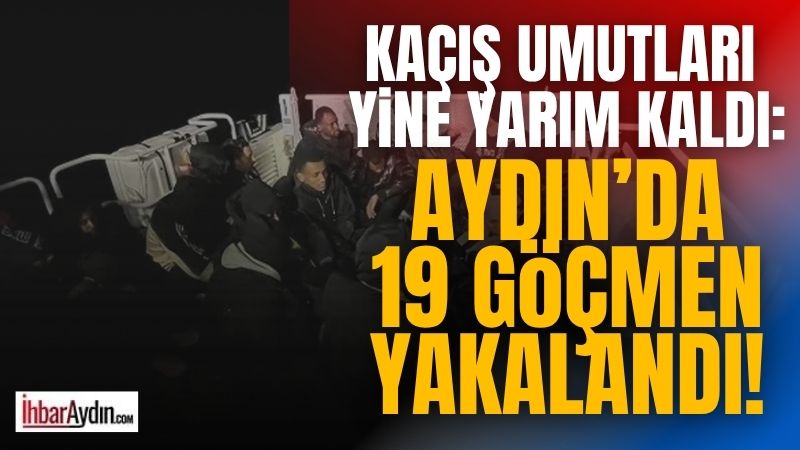 Aydın’ın Kuşadası ilçesi açıklarında lastik bot içerisindeki 19 düzensiz göçmen