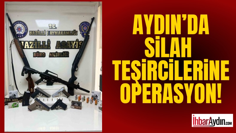 Aydın’ın Nazilli ilçesinde sosyal medya üzerinden silah teşhiri yaptığı belirlenen