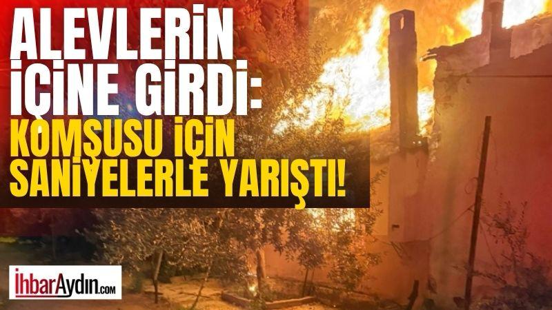 Aydın’ın Yenipazar ilçesinde gece saatlerinde çıkan yangın paniğe neden oldu.