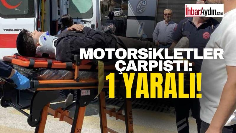 Aydın’ın Efeler ilçesinde 2 motosikletin çarpışması sonucu meydana gelen trafik