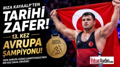 Milli gururumuz Rıza Kayaalp, 2026 Avrupa Güreş Şampiyonası’nda bir kez