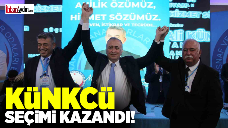 Mevcut Başkan Muhammet Ali Künkcü 405 oy alarak rakibi Özmeriç