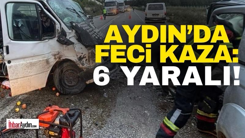 Aydın’ın Karacasu ilçesinde meydana gelen trafik kazasında 6 kişi yaralandı.
