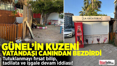 Kuşadası Kadınlar Denizi’nin girişindeki geçiş yolunun LA GELATERİA Büfesi tarafından