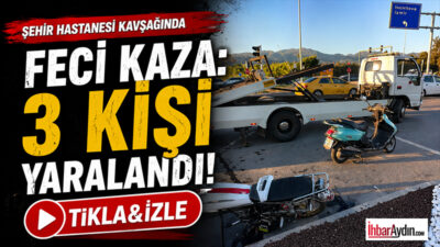 İncirliova-Efeler Karayolu Aydın Şehir Hastanesi kavşağında iki motosikletin çarpışması sonucu